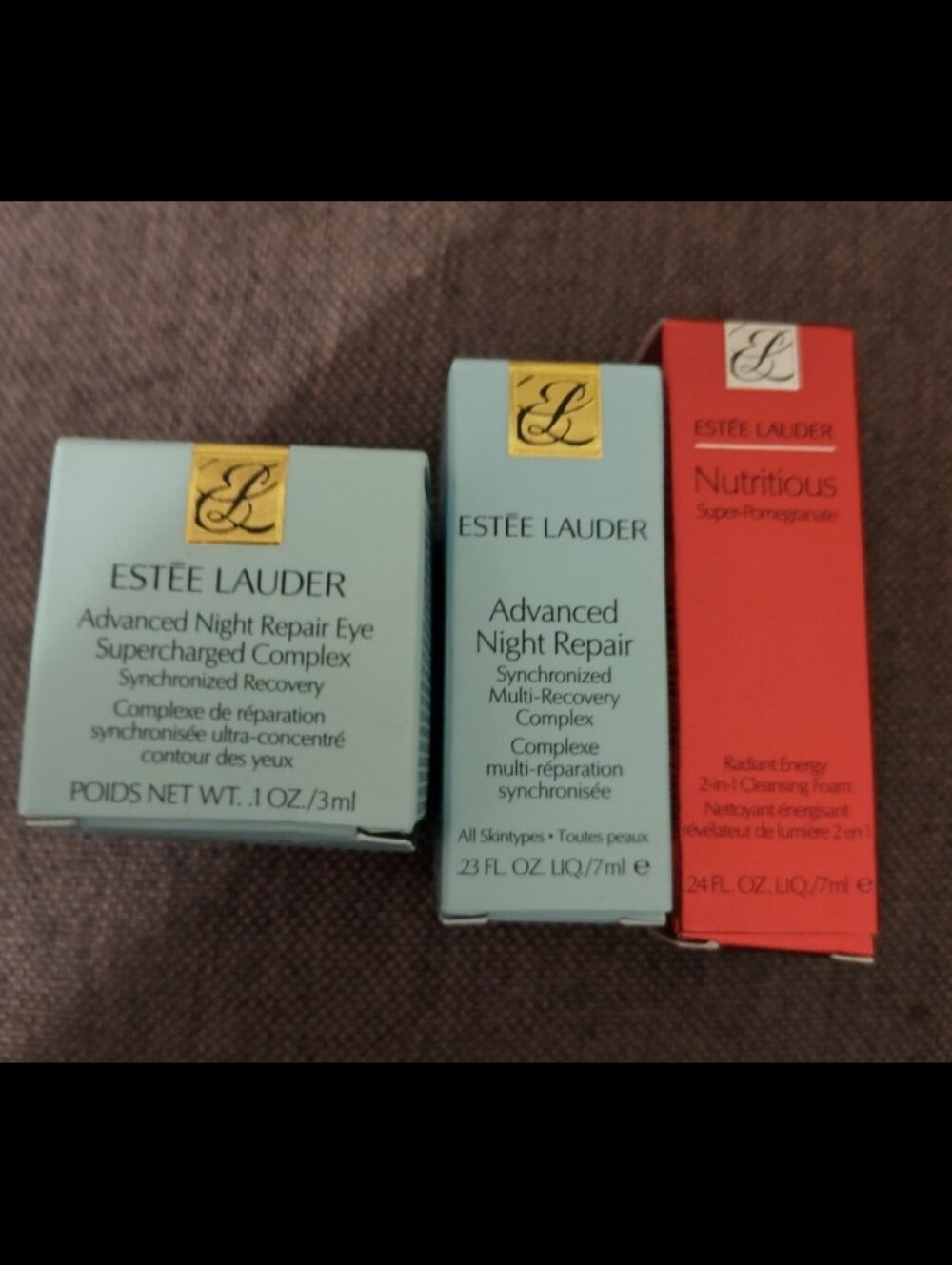 Estee Lauder Eye Repair & Cleanse Set - Light Blue & Red
